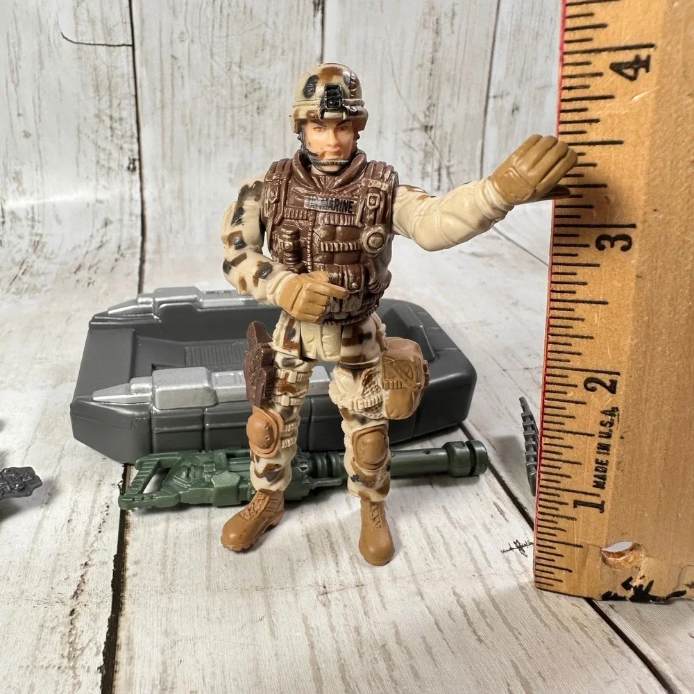 CHAP MEI Army Men Lot Articulated & Static Figures w/ Weapons Vintage Military‎